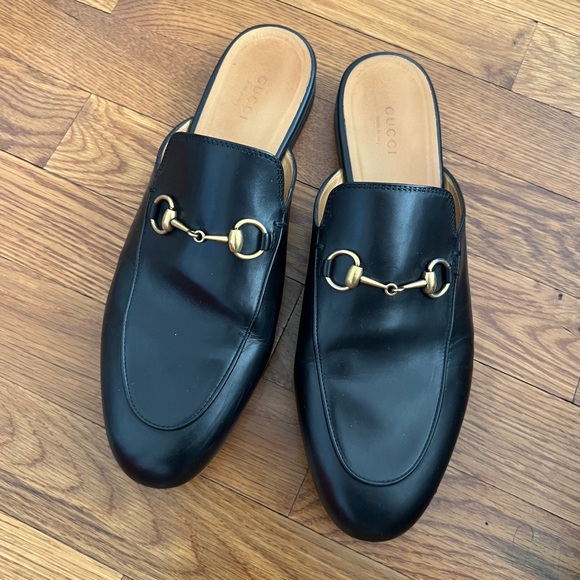 GUCCI WOMEN'S PRINCETOWN LEATHER SLIPPER - Picture 3 of 4